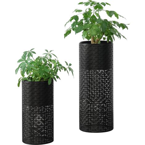 Blumenständer Virton 2er Set Schwarz en.casa (1/5)