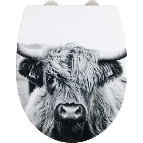 Wenko Serie YAK Tapa de WC Ovalada Blanca Termoplástico (1/2)