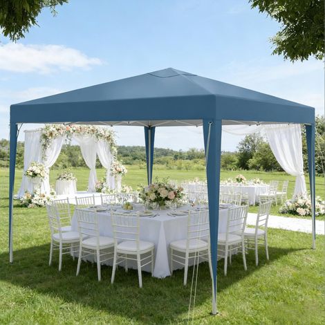 pavillon pieghevole 3x3 regolabile impermeabile blu HAVRYA (1/5)