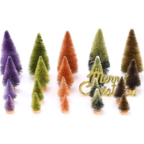 Set mit 21 künstlichen Weihnachtsbäumen aus Sisalholz (1/5)