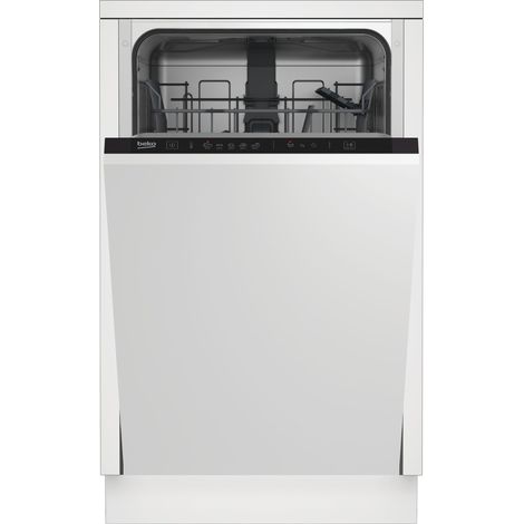 Beko DIS35020. Posizionamento dell'apparecchio: A scomparsa totale, Dimensione: Compatta (45 cm), Colore della porta: Bianco. Numero di coperti: 10 coperti, Classe emissione rumore: C, Emissione ac...