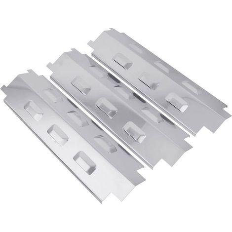 Plaque chauffante en acier inoxydable,37 cm,Pour barbecue à gaz,Pièces de rechange pour barbecue à gaz, Blooma, Enders Boston 3k Turbo et modèles de barbecues (3 pièces) (1/5)