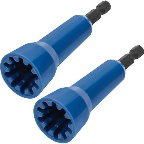 Lot de 2 torseurs de fil avec mandrin de1/4 pour perceuse d'électricien (bleu) (1/5)
