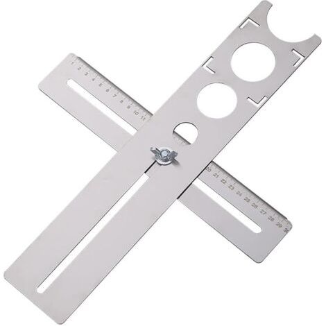 Localisateur De Trous De Carrelage, Mesure Précise De 400 Mm, Outil De Poinçonnage De Marbre Universel Portable en Acier Inoxydable pour Constructeur, Couvreurs, Carreleurs (1/5)