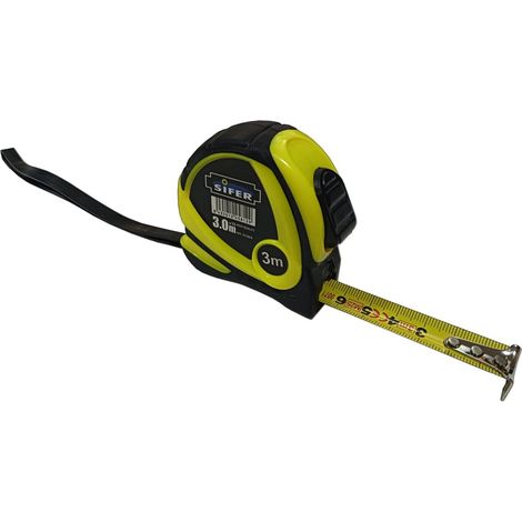flexómetro cinta métrica de acero 3 m x 16 mm con freno