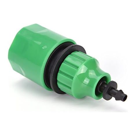 CSPARKV - Adaptador de microirrigación de 2 piezas, conector rápido de plástico para manguera de jardín, adaptador de riego con conector de púas adecuado para mangueras, conector rápido de doble uso d