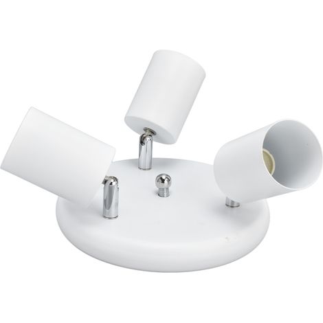 Douille pour spot de plafond GU10 à 3 têtes pivotantes, pour chambre, salle à manger, centre commercial, 85-265 V, blanc (1/5)