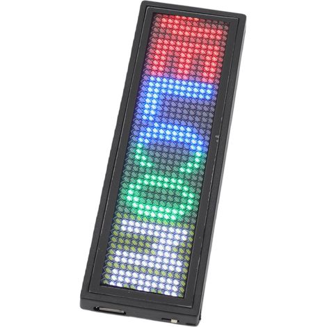 Badge LED couleur 12×48 pixels, programmable via APP, réutilisable, étiquette de prix pour restaurant, magasin, exposition et htel (1/5)