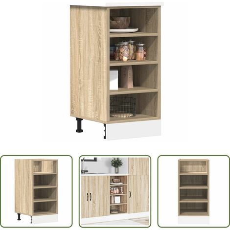Holzwerkstoff - Unterschrank Riga Sonoma-Eiche 40x44,5x81,5 cm Holzwerkstoff (1/5)