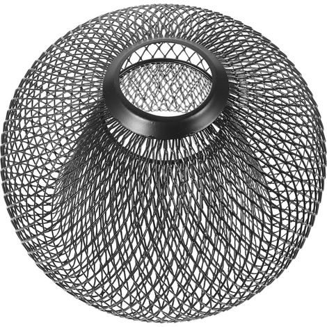 Abat-jour Suspendu en Fer Noir à Double Couche, Design Géométrique (1/5)