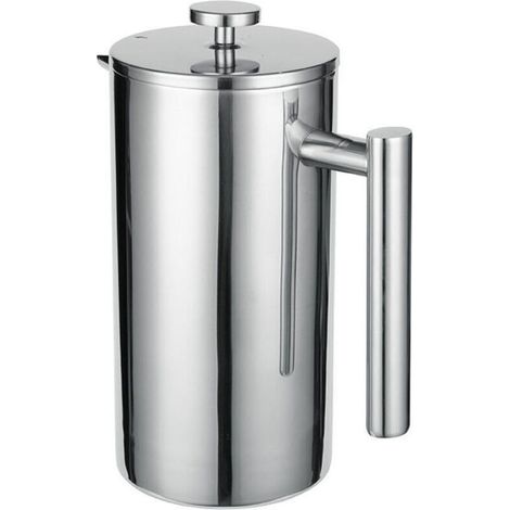 Presse française en acier inoxydable 1 litre (5 tasses) Cafetière thermos double paroi isolée Presse à café avec filtres de remplacement et instructions Presse a cafe Cafetière à piston (1/4)
