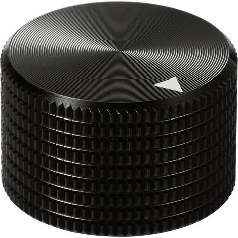 TRU COMPONENTS TC-11613808 Tête de bouton rotatif avec marquage noir (Ø x H) 25 mm x 16 mm aluminium (1/4)
