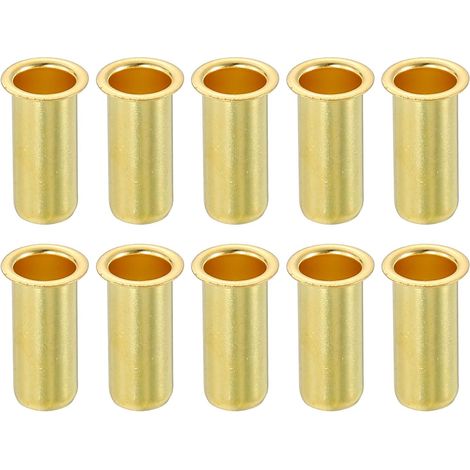 10Pcs pour 6mm (1/4") Tube ID Laiton Compression Raccord, Insertion Tube Support Compression Manchon Raccord, Manchon Ferrules pour Eau Huile Air Tuyau (1/5)