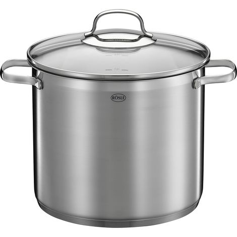 Faitout en Acier Inoxydable 18/10 - avec Couvercle - Compatible Induction - Passe au Lave-Vaisselle - Capacité 8 litres (1/5)
