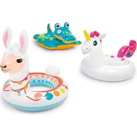 Trade Shop - Aufblasbarer Rettungsring, bunte Tiere, Kinder, Sommer, verschiedene Modelle, 58221 - (1/5)