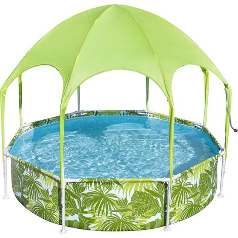 Bestway – Piscine hors sol Steel Pro UV Careful 244x51 cm – Parois en Tritech – Cadre acier résistant à la corrosion – Capacité 1688 L – Protection UPF 40+ (1/10)