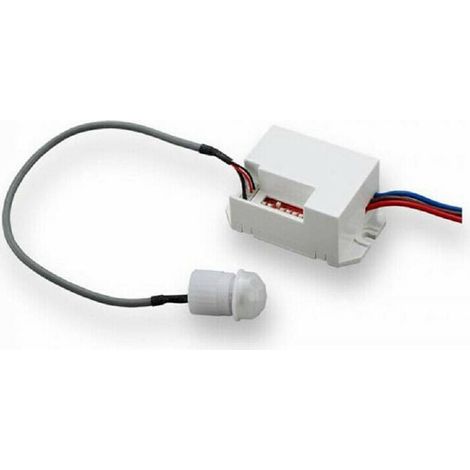 TrAdE Shop Traesio - Sensore Di Movimento Ad Incasso Crepuscolare Per Interni 220v Infrarossi Ip20 -
