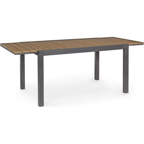 Mesa extensible de polywood para exterior 75x140-200 Elias YES - Negro (1/4)