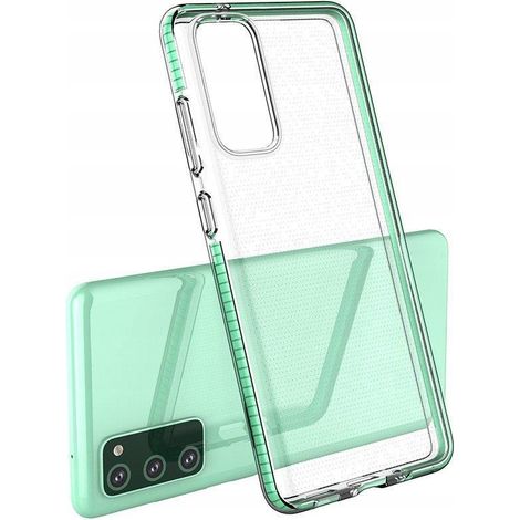Custodia in gel Spring Case con cornice colorata per Samsung Galaxy A72 4G, colore nero. (1/4)