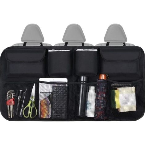Organisateur de Coffre de Voiture, Multipurpose Pliables Sac de Rangement Voiture, coffre rangement voiture, Noir (1/5)