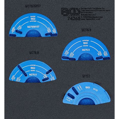 BGS Werkstattwageneinlage  1/6: Nockenwellenversteller-Einstellwerkzeug-Satz  per Mercedes-Benz  M152 / M157  / M276  / M278  - 74265 (1/2)
