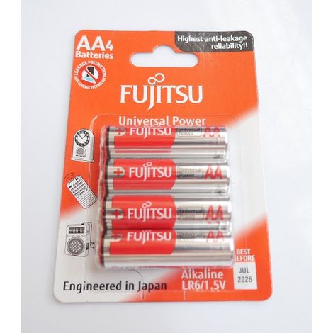 Blister de 4 piles alcaline LR06 AA 1.5V (Date 07-2026)