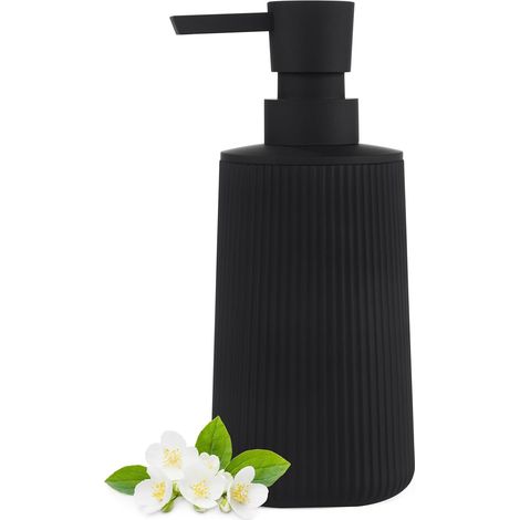 Distributeur Savon Noir pour Salle de Bain Distributeur Liquide Vaisselle Distributeur Savon Cuisine Rechargeable Contenant Gel Douche Salle de Bain pour Plan de Travail (1/5)