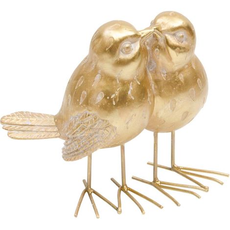 Pájaro decorativo Briac, 16,4 cm de altura, dorado - Atmosphera créateur d'intérieur