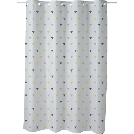 Rideau de douche imprimé triangle en polyester (1/3)