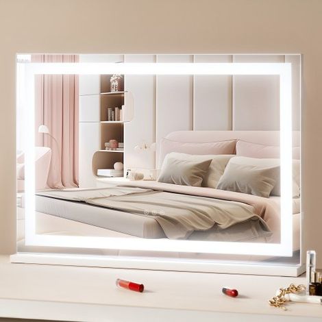 Miroir de Maquillage Lumineux - 3 Modes Éclairage de Couleur (1/5)
