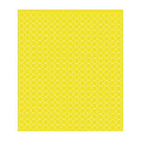 Pegatinas circulares de 1 cm, pegatinas circulares con puntos, 357 piezas, amarillo mate