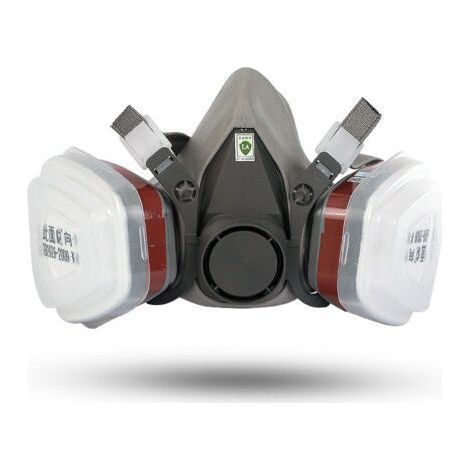 Masque de Protection Respiratoire Réutilisable, Anti poussière, Anti gaz avec Filtres pour Peinture, Travaux, Bricolage, Ponçage (1/2)