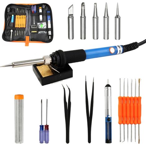 Kit d'outils de soudage à l'électricité, fer à souder électrique avec température réglable (1/5)