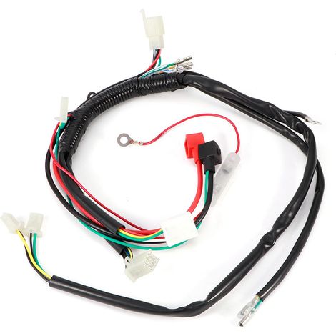 Faisceau de câblage pour démarreur électrique de moteur pour mini-moto, moto, quad, VTT 70cc, 90cc, 110cc et 125cc (1/5)