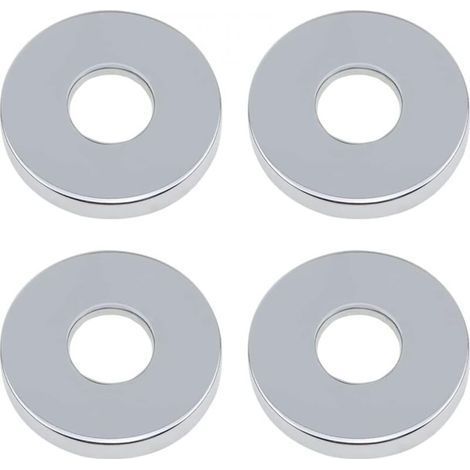Aiperq – Rosone per miscelatore doccia a 4 pezzi – Acciaio inox cromato – Diametro esterno 70 mm – Per cucine e bagni (1/5)