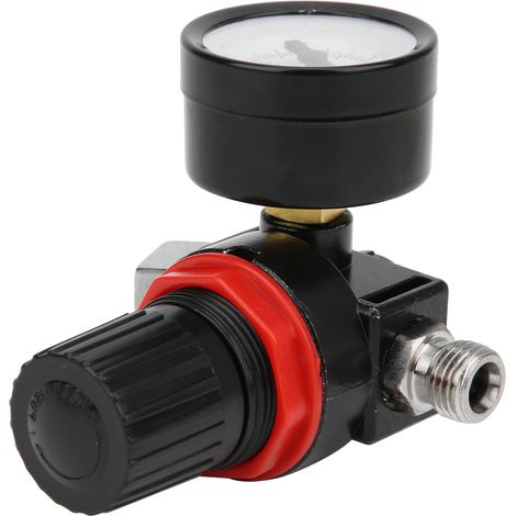 G1/4 150 psi Régulateur de pression d'air, manomètre, vanne de contrôle pour pistolet à peinture (1/5)