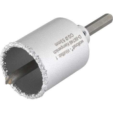 wolfcraft - Trépan à concretion de CT pour Maçonnerie - Diamètre 53 mm - Profondeur de coupe 55 mm, Foret Centreur - réf. 3895000 (1/2)