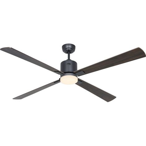 Ventilateur de plafond ECO NEO III 152, Gris basalte - Noyer/Cerisier, Wi-Fi avec éclairage (1/2)