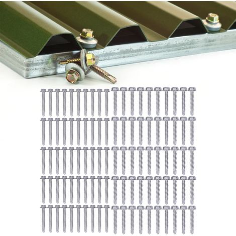 Vis autoperceuses hexagonales extérieures en acier inoxydable 410, 4,232 mm et 4,832 mm. (1/5)