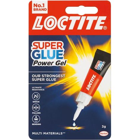 Loctite Super Glue Power Gel in 3g Tube - Strong Instant Adhesive for Fast Bonding