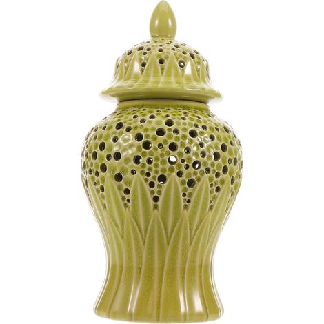 Ginger Jar Décoratif Céramique avec Couvercle Vase Vintage pour Et Décoration De Table pour Cuisine Et Salle à Manger (1/5)