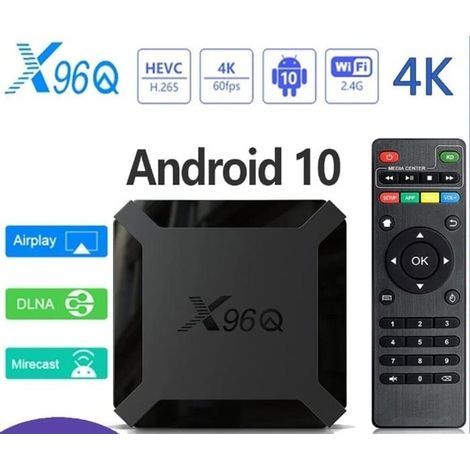 X96Q Smart TV Box mit WLAN, 4K, 2G + 16 GB Speicher, Multimedia-TV-Box und Android 10 (1/4)