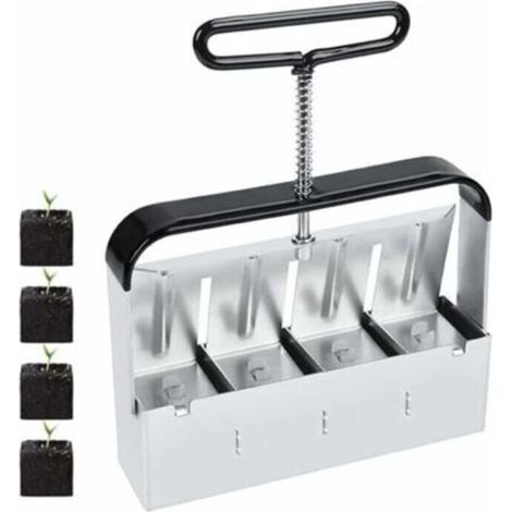 Presse-motte manuel pour jardinage – 5,1 cm – Poignée ergonomique antidérapante – Idéal pour semis, plantation et rempotage