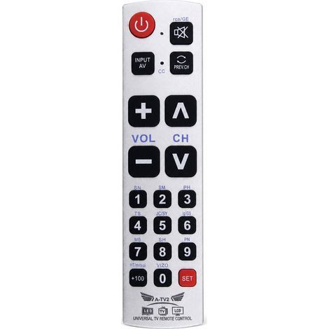 Telecomando Universale A-TV2 per TV LED e LCD con Tasti Canale e Volume (1/5)