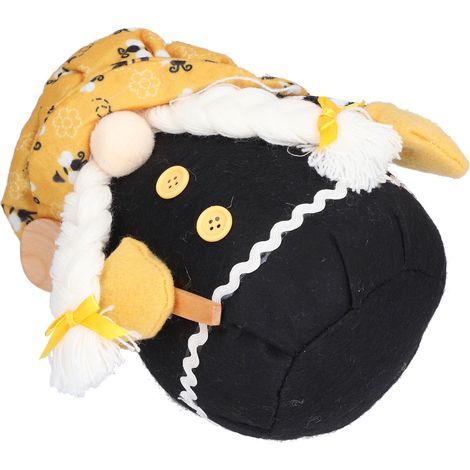 Poupée naine à motif d'abeille, poupée naine sans visage, ornement, décoration pour salon, canapé, table, étagère, style osier. (1/5)