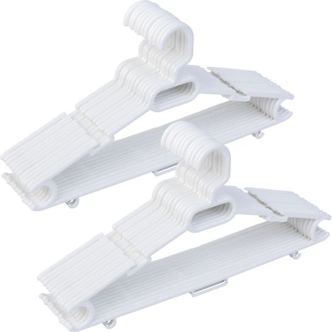 Percha mega de plastico blanca pack de 24 uds 42,20x0,73x21h cm (1/5)