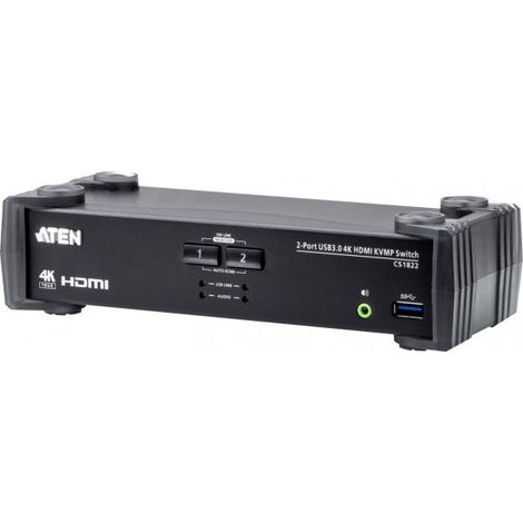 Aten CS1822-AT-G KVM-Switch Schwarz