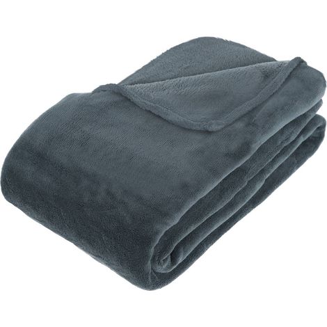 Fleecedecke Mikrofaser blau Gewitter 180 x Fell - Atmosphera