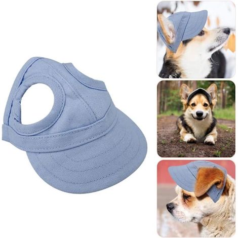 Filiyano-Casquette pour chien, casquette de baseball, casquette de sport, casquette d'extérieur, chapeau d'été rayé ajustable avec trous pour les (1/5)