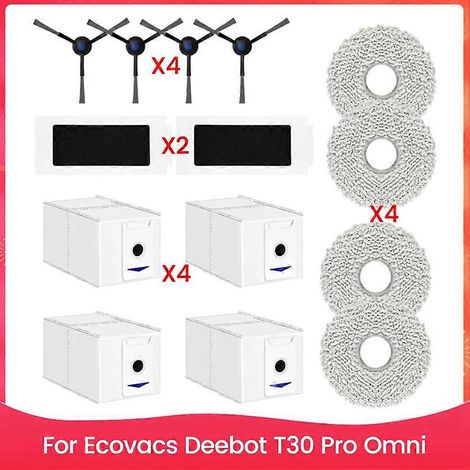 Filtre pour aspirateur brosse pour aspirateur Filtre de brosse pour aspirateur filtre de Ecovacs Deebot T30 Pro Omni Robot Aspirateur Side Brosse HEPA Filtre pièce détachée Accessoires de remplacement (1/5)